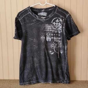 Mens Machine brand tee size small black gray